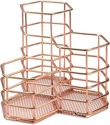 Porte-stylo de bureau, organisateur de pinceaux de maquillage, porte-stylos 3 en 1 en métal or rose, organisateur creux en métal hexagonal, pot à crayons pour la maison, l'école, le bureau – Photo produit Dakar Sénégal – Livraison rapide Porte-stylo de bureau, organisateur de pinceaux de maquillage, porte-stylos 3 en 1 en métal or rose, organisateur creux en métal hexagonal, pot à crayons pour la maison, l'école, le bureau. Diaytar : Faites des achats intelligents en quelques clics
