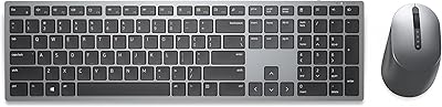 Clavier et souris multi-appareils sans fil dell km7321w premier, royaume-uni (qwerty), 2,4 ghz