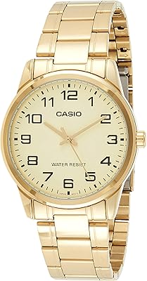 Montre casio pour homme avec cadran noir et bracelet en acier inoxydable