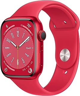 Apple watch series 8 (gps + cellular, 45 mm) boîtier en aluminium rouge