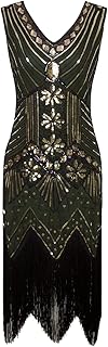 Robe gastby à sequins floraux des années 1920 vijiv pour femme