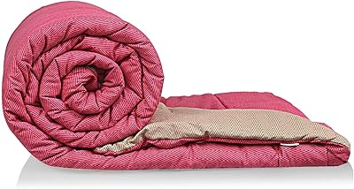 Couette réversible en microfibre imprimée cooper industries, double (magenta et beige, 200 g/m2)