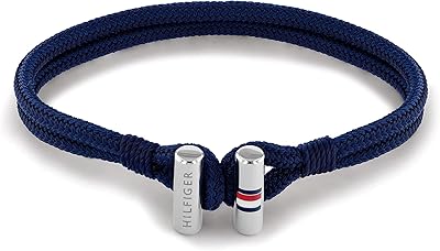 Bracelet en nylon pour homme, bleu, acier inoxydable, sans pierres précieuses