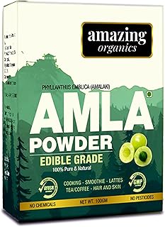 La poudre d'amla d'amazing organics (amalaki) favorise la croissance saine des dents