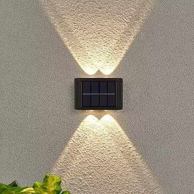 Wish link lampes solaires d'extérieur étanches haut et bas avec 4 led du