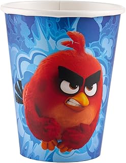 Ensemble de tasses amscan angry birds movie de 8 onces - (rouge, bleu)
