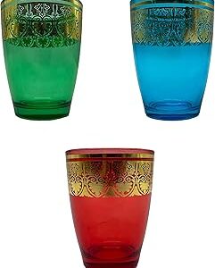 Ensemble de tasses à thé marocaines faites à la main | ensemble de 6 tasses décoratives de marrakech, 110 ml, pour servir du thé, du café et des boissons. Diaytar : L'excellence du service, la douceur des prix