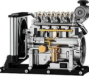 Modèle de moteur à quatre cylindres, ensemble moteur en métal, moteur diesel à quatre cylindres avec système de refroidissement, moteur de voiture à fonctionnement dynamique, cadeaux éducatifs et scientifiques pour enfants et adultes. Faites des économies avec Diaytar, le leader du e-commerce discount au Sénégal