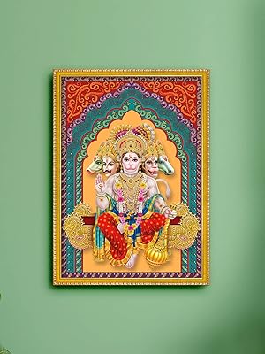 999store peinture photo panchmukhi hanuman ji avec cadre photo panchmukhi hanuman temple mandir