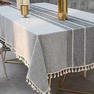 Chemin de table brodé en coton et lin deep dream, infroissable, indécolorable, lavable