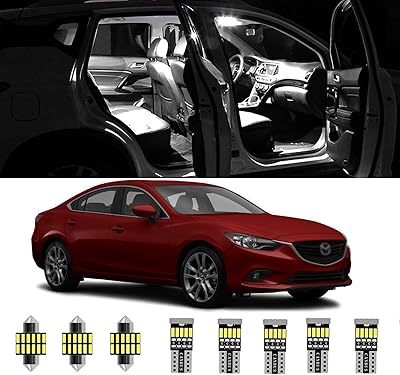 Awaliteed 13 pièces éclairage intérieur led pour mazda 6 ampoules super lumineuses