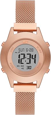 Montre skechers rosenkranz pour femme, montre numérique de sport en plastique et silicone