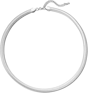 Collier chaîne plaqué or/argent 14 carats - colliers ras du cou à chevrons