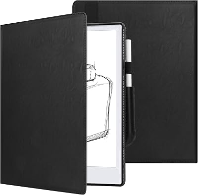 Housse de protection pliable kuroko avec dragonne et porte-stylo pour wonderful digital paper