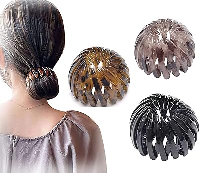 Pinces à cheveux nid d'oiseau pour femmes, pinces à cheveux extensibles pour queue