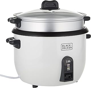 Cuiseur à riz black & decker rc2850-b5 - 2,8 litres, blanc