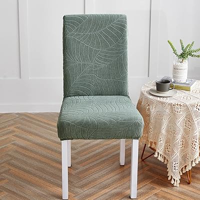 H cosme housses de chaise de salle à manger en jacquard carreaux extensibles
