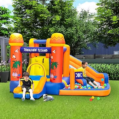 Château gonflable gonflable d'extérieur pour enfants gt-wheel avec toboggan pour enfants (gâchette orange)