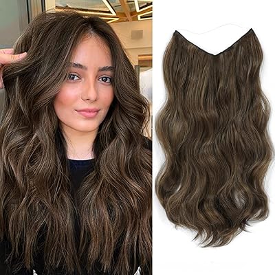Extensions de cheveux synthétiques invisibles à clips, une pièce, extensions de cheveux synthétiques