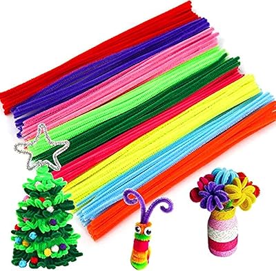Grital 20 pièces bâtons de chenille colorés créatifs pour nettoyer les tiges