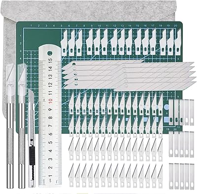 Ensemble de 105 couteaux artisanaux 90 lames à découper fines avec 2