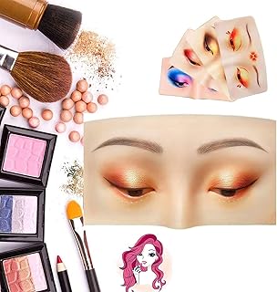 Tableau de formation en maquillage en silicone 3d réaliste pour les yeux