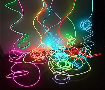 Lwar néons 33 pieds el cord portable corde flexible diy bande lumineuse
