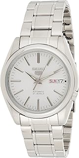 Montre automatique seiko 5 pour homme, cadran blanc en acier inoxydable - snkl41j1
