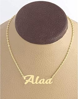 Collier plaqué or 21 carats portant le prénom alaa or