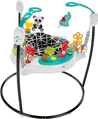 Chaise à bascule pour bébé jumperoo animal wonders de fisher-price avec lumières musicales