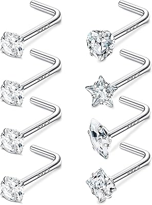 8 pièces 20g boucles d'oreilles à tige en argent sterling pour femmes