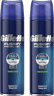 Gillette fusion proglide gel de rasage rafraîchissant, 2 x 200 ml