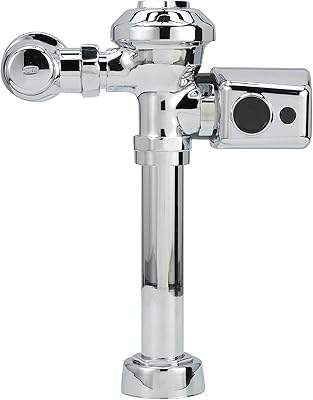 Valve de chasse alimentée par batterie zurn zer6000av-het-cpm pour toilettes avec capteur exposé