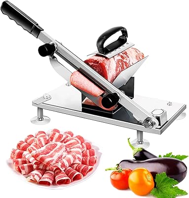 Trancheuse à viande congelée manuelle en acier inoxydable pour trancher le bœuf, l'agneau