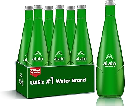 Bouteille en verre d'eau pétillante al ain, 750 ml - (pack de 6)