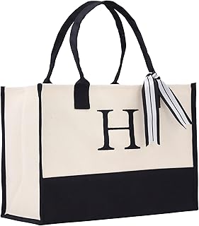 Sac à main élégant 100 % coton avec option de personnalisation - noir