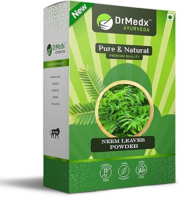 Doctor medics poudre ayurvédique naturelle de feuilles de neem (azadirachta indica)