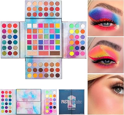 Palette de maquillage pasteel neon matte, palette de fards à paupières, fard à