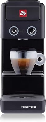 Cafetière expresso illy 60415 y3.3 et filtre à capsules, design compact, noir