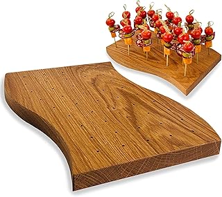 Porte-brochettes de nourriture en bois - support de cueillette et de présentation