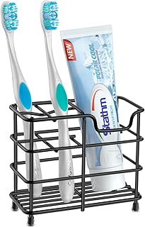 Porte-brosse à dents statham - porte-dentifrice en acier inoxydable, organisateur d'accessoires de salle