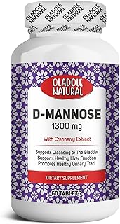 Oldil natural d-mannose 1300 mg complément alimentaire avec extrait de canneberge pour favoriser