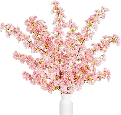 Branches de fleurs de cerisier howell artificielles à tige de 39 pouces