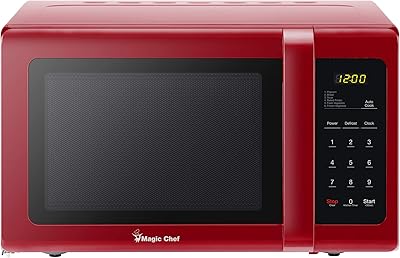 Magic chef mcd993r 0,9 pieds cubes, micro-ondes (rouge)