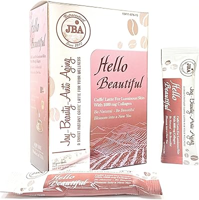 Mélange de suppléments jba hello beautiful latte collagène café et peau éclatante