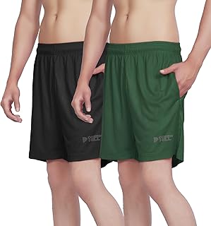 Short de course à séchage rapide green hill pour hommes avec poches