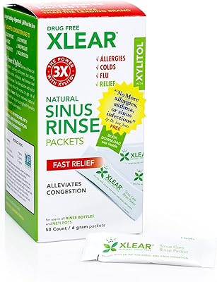 Packs de rinçage nasal xylair natural neti bot sinus avec xylitol