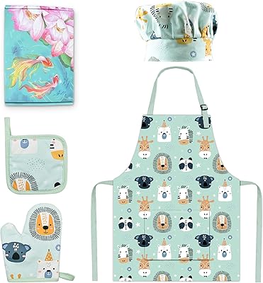 Tablier pour enfants avec sangle réglable pour garçons et filles 100 % coton