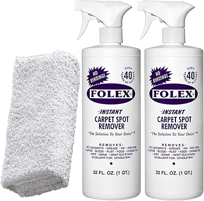 2 nettoyants pour tapis folex + 1 chiffon de nettoyage dali