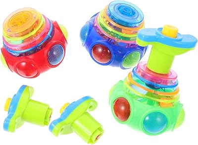 Toyvian 3 pièces toupies lumineuses à led yuvo toys jouet gyroscope clignotant
